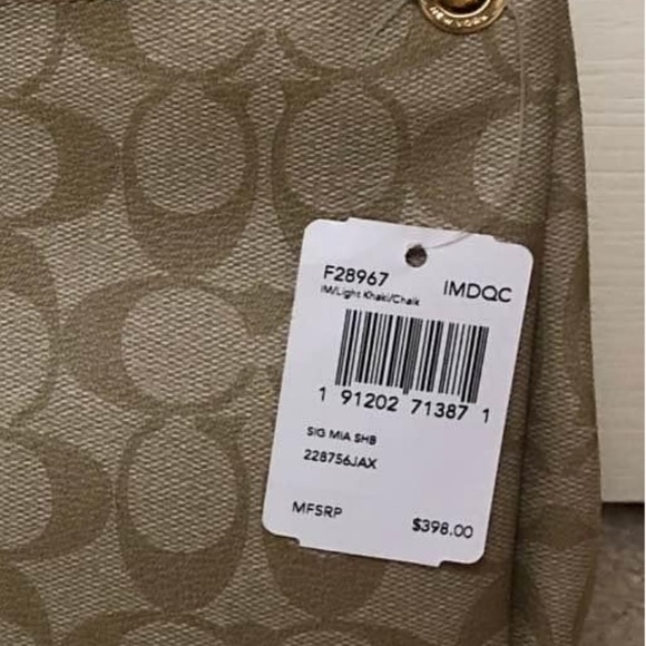 Coach NEW leather “Mia” shoulder bag/satchel - Picture 7 of 13